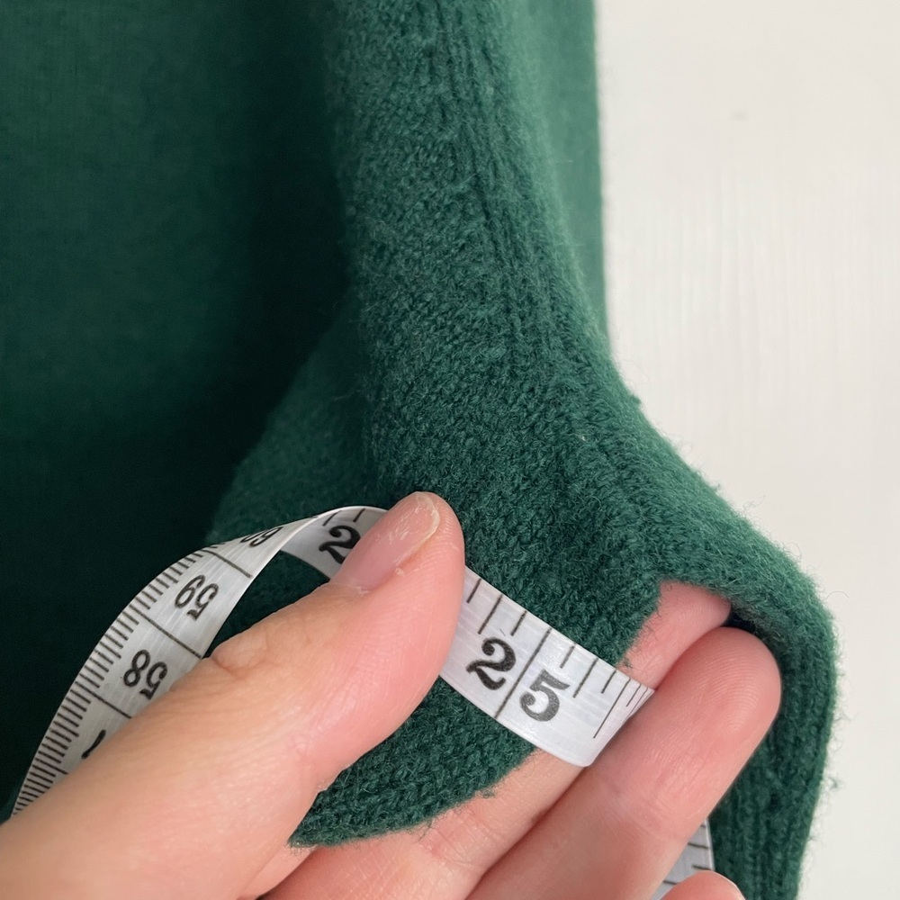Vintage 100% Lambswool Polo by Ralph Lauren Dark Green V-Neck Sweater Mens XXL - Picture 5 of 7